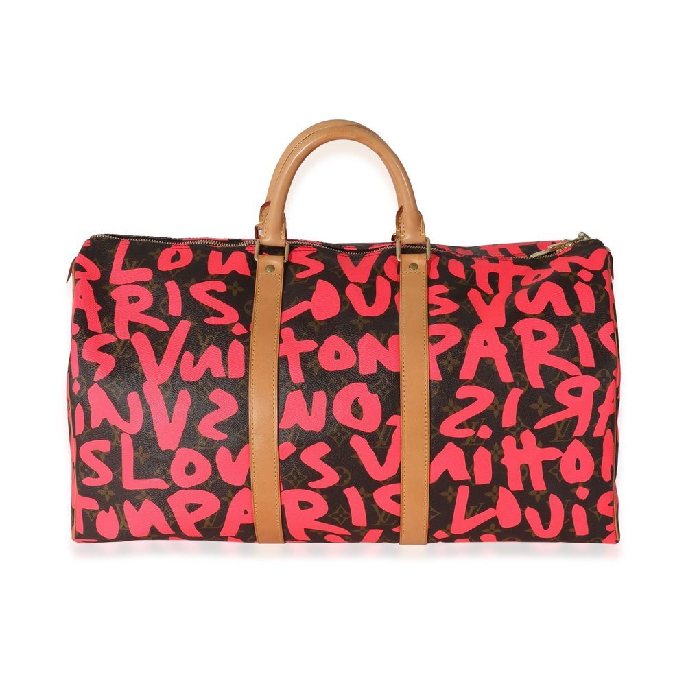 Louis Vuitton x Stephen Sprouse Pink Monogram Graffiti Keepall 50